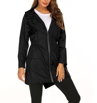 China Women's Water Proof Jacket Waist Hooded Anorak QUICK DRY QUICK DRY Pocket Winter Lighter Black Parka Women's Hooded Anorak for sale