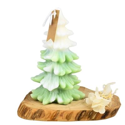 China Hot Selling Mini Santa Tree Candle Romantic Gift Popular Festival Decor Amazon Desktop Ornament Christmas Tree Scented Candles Bulk for sale