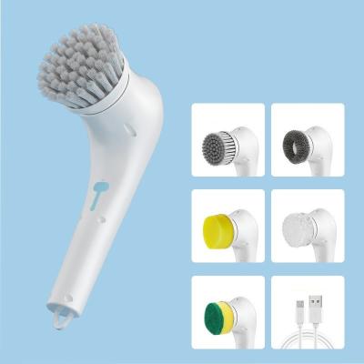 China Multifunctional Handheld Electric Dishwashing Sink Kitchen Bathroom Kitchen Brush Cleaning Radio Magic Cleaning Brushes for sale