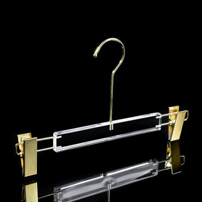 China Durable Wholesale Custom Clear Acrylic Panty Clothing Store Rack Rack Laundry Coat Hanger For Baby Kids Adult Cloths for sale