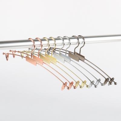 China Durable Women Cup Bra Hanger Lingerie Hanger Lady Wire Display Metal Colorful Underwear Hanger For Underwear for sale