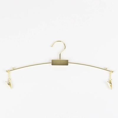 China Durable 30*14.5cm Adult Square Lingerie Rack Underwear Hanger Metal Single Line Hanger for sale