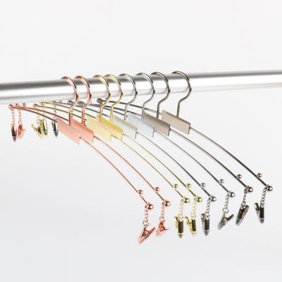 China Durable Antique Metal Underwear Hanger For Lingerie Display Underwear Swimwear Bra Display Hanger Rose Gold Black Silver for sale