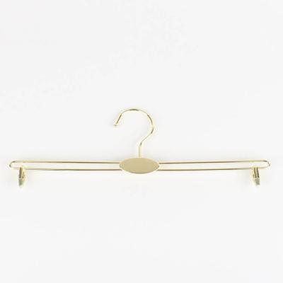 China Durable Women Cup Bra Lingerie Hanger Lady Wire Display Metal Double Line Underwear Hanger for sale