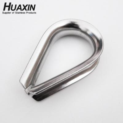 China Wire Rope Dice G411 Cable Stainless Steel AISI304 Light Duty 1/4 Type 304 Thimble for sale