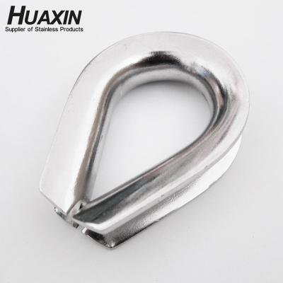 China Heavy Duty 304 Stainless Steel AISI304 Wire Rope G414 Thimble Wire Rope Thimble For 5/8