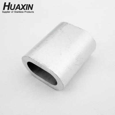 China DIN3093 Aluminum Ferrule Wire Rope Clip / Aluminum Oval Shape Sleeve / Stainless Steel for sale