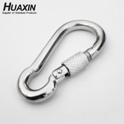 China Heavy Industry Grade 316 Stainless Steel Safety Snap Hook Mount Carabiner With Screw (3mm-14mm) for sale