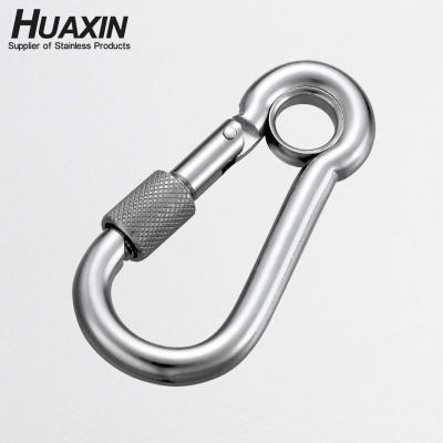 China High Quality Heavy Industry Stainless Steel Snap Lock Screw Hooks With Carabiner Eyelet Spring Hook for sale