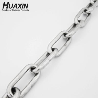 China Chain Drag High Polished Stainless Steel Long Round Link Chain 5mm DIN763 for sale