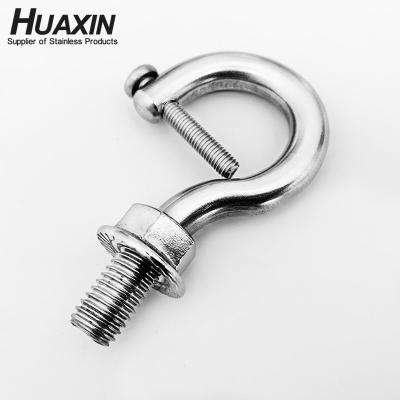 China Heavy Industry Grade 304 Stainless Steel M10 316 Threaded Hook Bolt With Lock For For Heavy Industry LED Light UFO Mining Lamp Link for sale