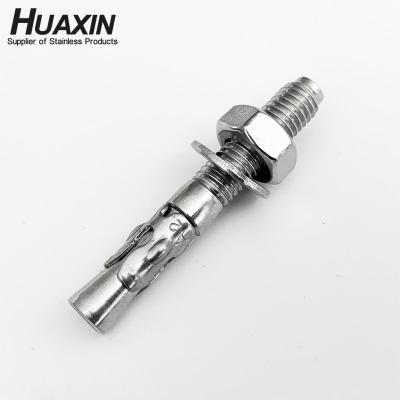 China High Quality Stainless Steel Grade 304 316 Stainless Steel Expansion Wedge Anchor Through M6 To M20 Bolt for sale