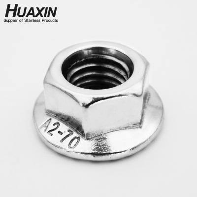 China Hot Sale Heavy Industry 304 316 Stainless Steel Nut DIN6923 Hex Flange Nut M3 To M16 In Stock for sale