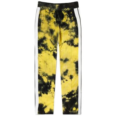 China 2021 Men's Athleisure Clothing Custom Made Side Stripe Hip Hop Trackpants Tie Dye Luxury Track Pants Anti-Wrinkle 2021 for sale