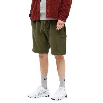 China Custom Anti-wrinkle Cargo Pocket Sweat Shorts Designer Utility Sportswear Thick Cotton Terry Fleece Shorts for sale