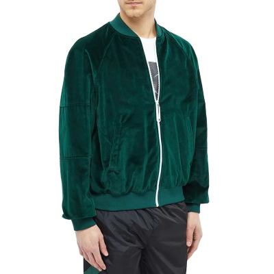 China Custom QUICK DRY Embroidery Men's Zipper Velvet Varsity Jacket Baseball Jacket With Mesh Lining Fabric for sale