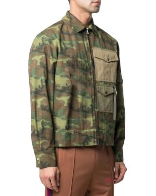 China Custom Camouflage Printing Anti-pilling Anti-pilling Pocket Zipper Shirt Street Wear Cotton Multi Cargo Shirts For Men's Long Sleeve for sale