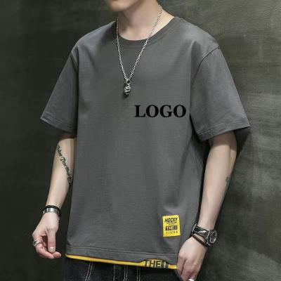 China Viable Wholesale Conyson Spring Summer 180gsm T-shirt Custom 100% Cotton Printing Logo Printed White Black Men's T-shirt for sale