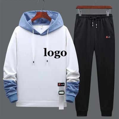 China OEM Conyson Anti-Pilling Jogging Track Springs 2 Pieces Sweat Suits Sets Custom Logo Printed Pullover Jogger Men's Sweatshirt and Hoodie Set for sale