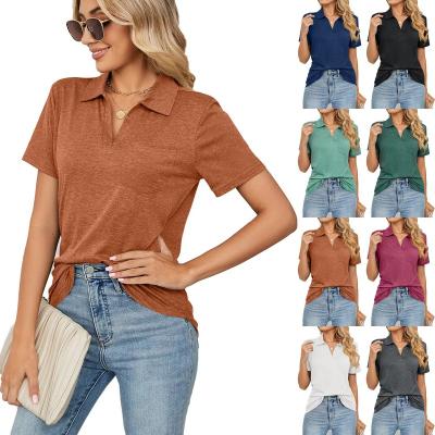 China Conyson New Arrival Spring Summer Shorts Solid Sleeve Anti-pilling Loose With Pocket Western Style Blessed White T-shirt Women Plus Size for sale