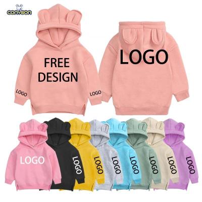 China Anti-pilling Designer Wholesale Clothes Custom Logo Kids Boys Hoodie Printing Logo Littler Girl Solid Conyson Winter Children Hoodies for sale