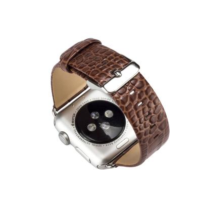 China Leather for Apple Watch 2 and 1 Watch Band 38/40/42/44 mm Colorful Crocodile Leather Genuine Leather Strap for iWatch Band for sale