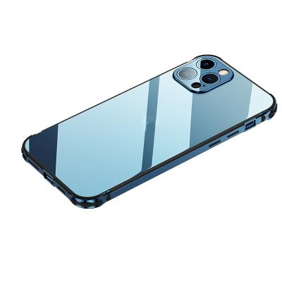 China Shockproof Clear Shockproof Stainless Steel Phone Case For iPhone 13/13 Pro/13 pro Max Metal Mobile Back Cover for sale