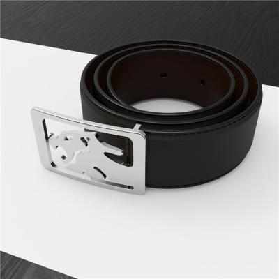 China Hot Selling Luxury Custom Made Luxury Leather Belt Metal 24K Gold Plated Belt Buckle For Christmas Gift for sale