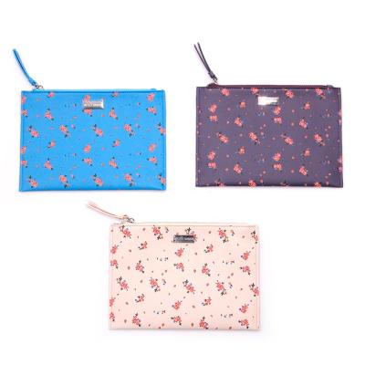 China Fashion OEM Customized Floral Customized Logo Vanity Bag Leather Cosmetic Bag Zipper Toiletry Makeup Pouch For Women for sale