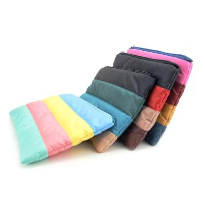 China Fashion Winter Waterproof Fluffy Squishy Women Toiletry Bag Travel Clutch Makeup Cosmetic Zipper Pouch for sale