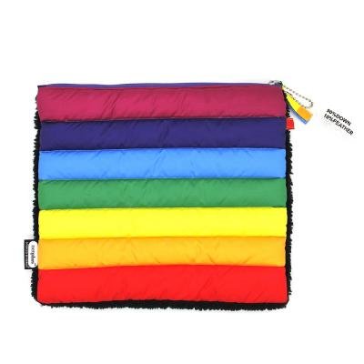 China Fashion Rainbow Cold Winter Anti Stitched Durable Computer Bag Pocket Zipper Tablet Protective Slim Laptop Case for sale