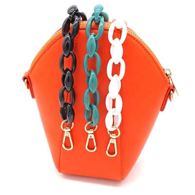 China Acrylic In Stock Multi Color Acrylic Wholesale Sling Cross - Body Shoulder Bag Chain Handbag Purse Strap for sale