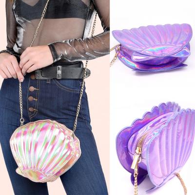 China New Design PU Shell Shape Laser Leather Women 'S Handbag Messenger Bag Custom Sling Bag Cross - Body Bags 2021 for sale