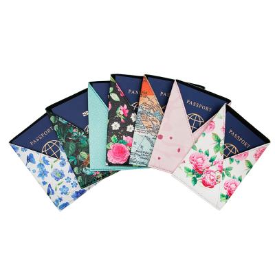 China Fashion Customized Sublimation PU Leather Passport Card Holder Passport Cover for sale