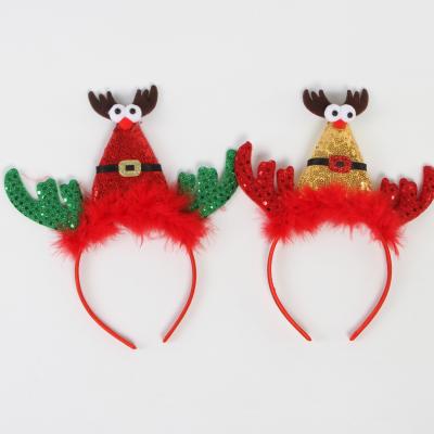 China Like the new image production Christmas party decoration reindeer shaped elf Christmas hat headband for sale