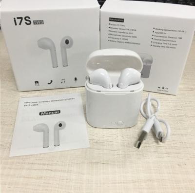 China 2019 In-ear twins wireless headset dual pair blue tooth earphone I7 TWS and I7S Tws with box charging earbuds for sale