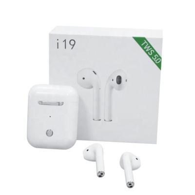 China 2019 Hot Cheap Amazon i19 Earbuds TWS BT 5.0 Wireless Charging Earbuds Good Quality In-Ear Headphones TWS Wireless Charging Earbuds for sale