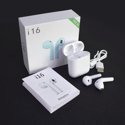 China 2019 bestselling and good quality In-ear i16 earphones,Base in-ear earbuds TWS earbuds, i16 mini TWS wireless earphones for sale