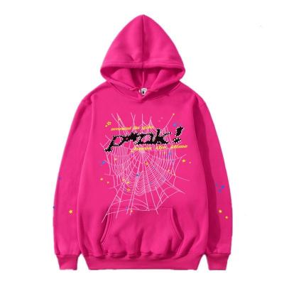 China High Quality Foam Print Spiderweb Pullover Hoodie Men Fashion Tops Womens 555555 QUICK DRY Designer Hoodies Mens Hoodies for sale