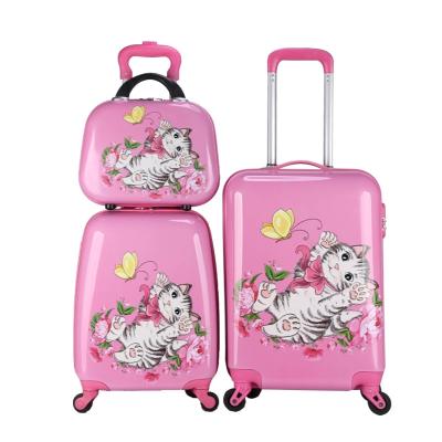 China Custom ABS OMASKA New Kids Suitcase Kids Suitcase 14 Sets 3 PCS ABS Trolley Bag Spinner 16 20 Inch Cute ABS Luggage for sale