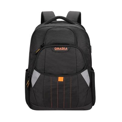 China With USB Amazon Wholesale OMASKA 17 inch Men's USB Backpack Business Casual Gift Laptop Backpack for sale