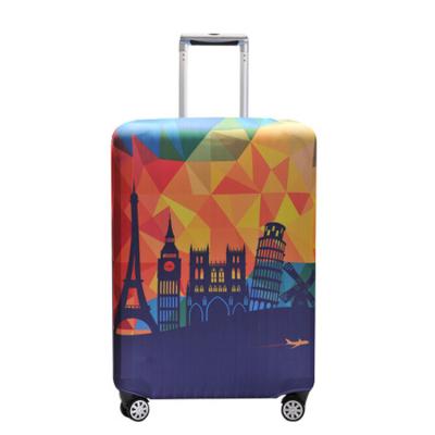 China Hot Custom Picture Fashion 18-32 Inch Luggage Protector Washable Thicken Travel Zipper Luggage Cover Custom Spandex for sale