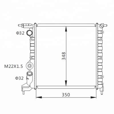 China Automotive Auto Cooling System Radiator For RENAULT CLIO I 1.2/1.2i'90-98/MT/OEM 7701034768 for sale