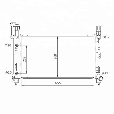 China Core Aluminum Plastic Reservoir Auto Radiator For DODGE CARAVAN '03-05 / AT&MT OEM 4644364 4644364AB for sale