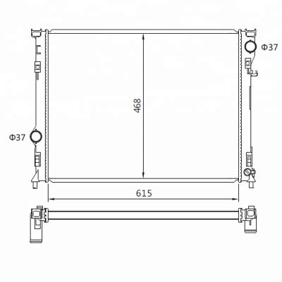 China Core Aluminum Plastic Reservoir Auto Radiator For CHRYSLER 300C'05-08/AT&MT/OEM 5170742AA/5137691AA/5137692AA for sale