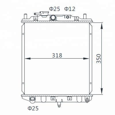 China Core Aluminum Plastic Reservoir Auto Radiator For DAIHATSU MIRA L210'90-98/MT/OEM 16400-87257/1640087257 for sale