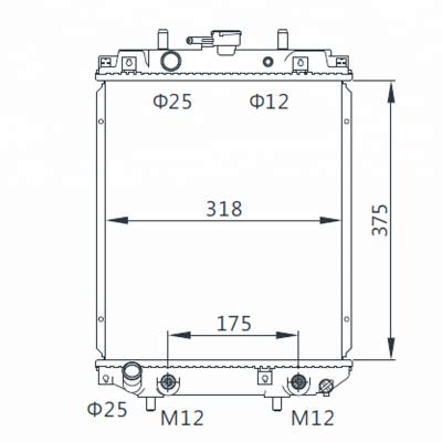 China Auto Core Aluminum Plastic Reservoir Radiator For DAIHATSU MIRA MOVEMENT I OPTI'98-01/AT/OEM 16400-97208/1640097208 for sale