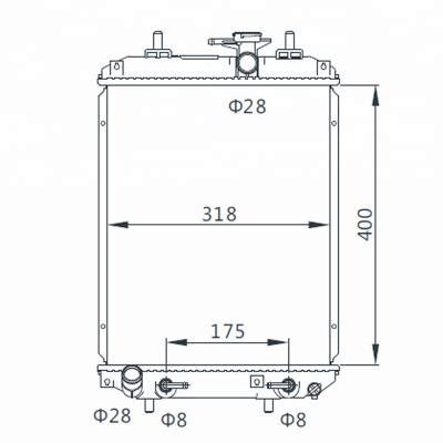 China Auto Core Aluminum Plastic Reservoir Radiator For DAIHATSU SIRION OEM 04-/AT 16400-B1010/16400-B1011/16400-B1020/16400-B1070 (M3_)“ for sale