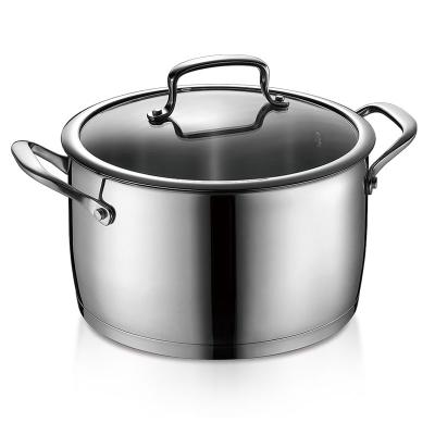 China Sustainable Durable 24cm Non-stick Stainless Steel Casserole Pot Use For Home Kitchen Or Restaurant for sale