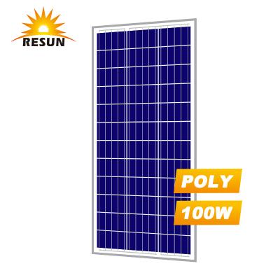 China 100W High Efficiency Poly PV Class Solar Panels for sale